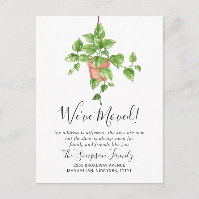 Wir haben die Ankündigung "Bewegung" verschoben Postkarte (Vorderseite)