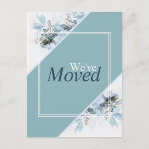 Wir haben die Ankündigung "Blue Floral Moving" Postkarte