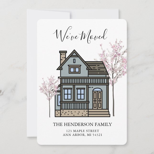 Wir haben die Ankündigung, das Viktorianische Haus Ankündigung (Vorderseite)