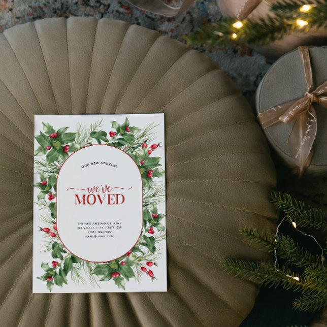 Wir haben die Ankündigung der modernen Heiligen Be (Sending your family and friends a festive 'We've Moved!' Christmas card!
)