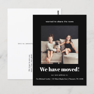 Wir haben die Ankündigung des neuen Address Foto v Postkarte