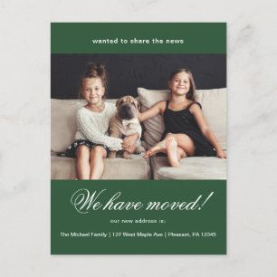 Wir haben die Ankündigung des neuen Address Foto v Postkarte