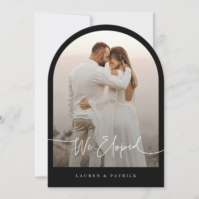 Wir haben die Ankündigung einer Hochzeit in Arch E (Vorderseite)
