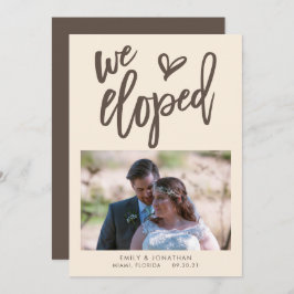 Wir haben die Ankündigung Foto Einladung Brown Cre