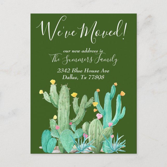 Wir haben die Ankündigung Kaktus Wüste Kakteen ver Postkarte (Vorderseite)