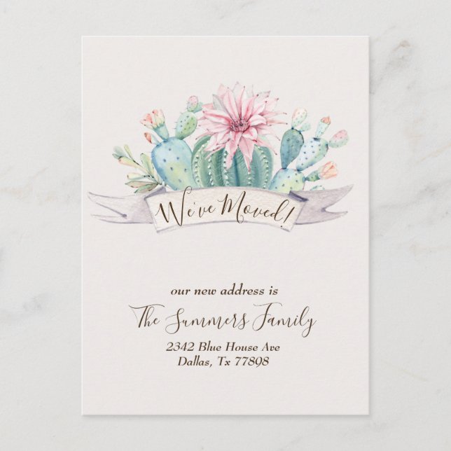 Wir haben die Ankündigung Kaktus Wüste Kakteen ver Postkarte (Vorderseite)