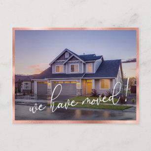 Wir haben die Ankündigung über die Bewegung des mo Postkarte