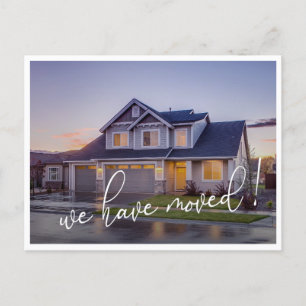 Wir haben die Ankündigung über die Bewegung des mo Postkarte