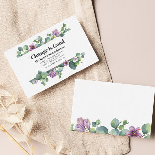 Wir haben die Ankündigung "Umzug der Eukalyptus-Ad