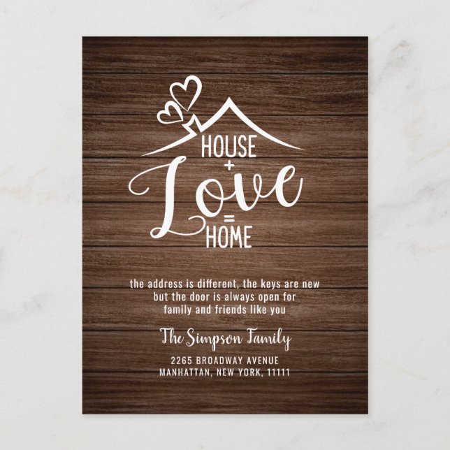 Wir haben die Ankündigung "Umzug von Chalkboard" Postkarte (Vorderseite)