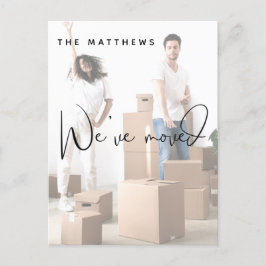 Wir haben die Ankündigung von Adressänderungen im Postkarte