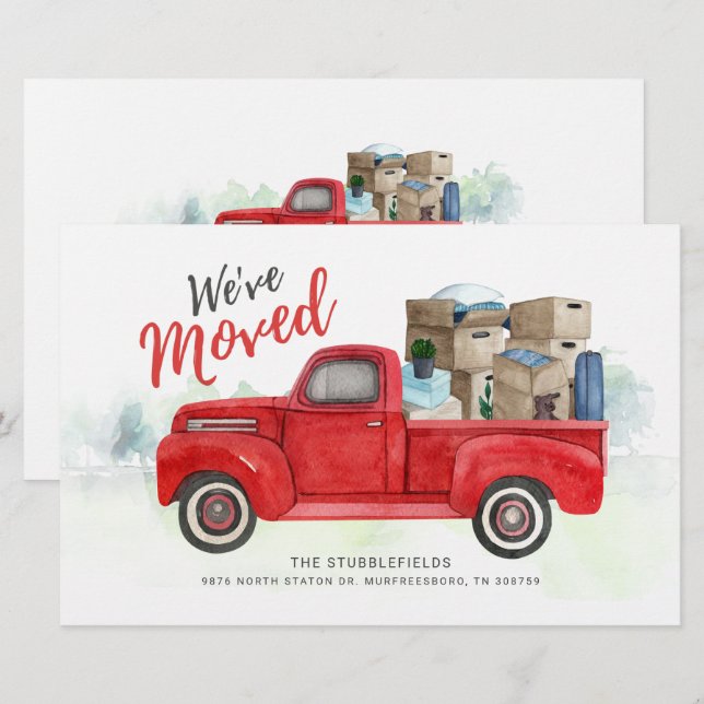 Wir haben die Ankündigung von Moving Zuhause versc (Vorne/Hinten)