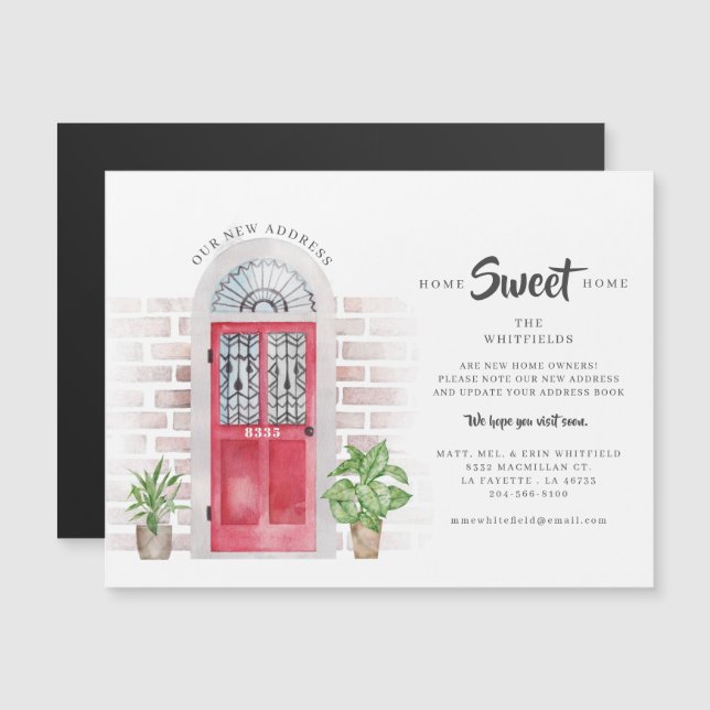 Wir haben die Ankündigung "Watercolor Modern Movin (Vorne/Hinten)