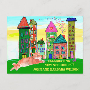 Wir haben die Classic City Apartments verschoben Ankündigungspostkarte