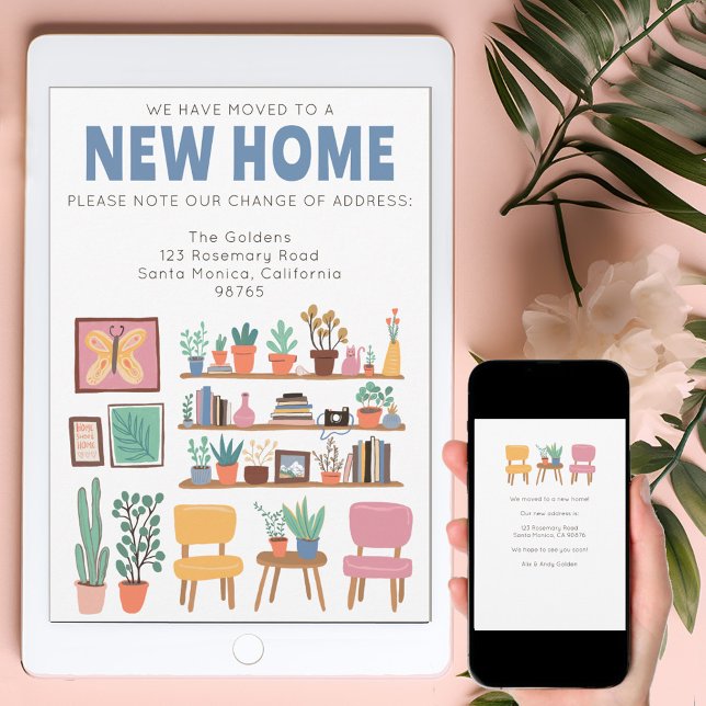 Wir haben die Cute Livingroom Card umgezogen Einladung (We Have Moved Address Change Cute Livingroom Card
Digital Download Electronic)