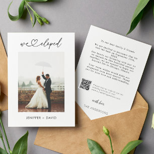Wir haben die Elopement-Ankündigung mit QR-Code ve Ankündigung
