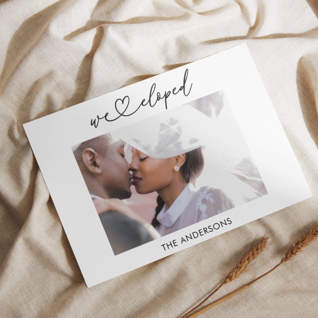 Wir haben die Elopement-Ankündigung mit QR-Code ve Ankündigung (Von Creator hochgeladen)