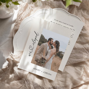 Wir haben die Elopement-Ankündigung mit QR-Code ve Dankeskarte