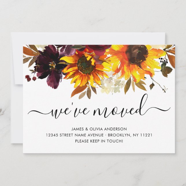 Wir haben die Herbstsonnenblume verschoben Neue Zu Ankündigung (Vorderseite)