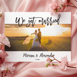 Wir haben die Hochzeitsankündigung Postkarte herau