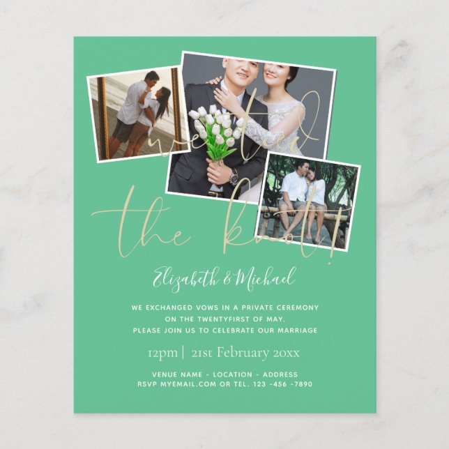 Wir haben die KNOT-Hochzeitsankündigung einberufen (Vorderseite)