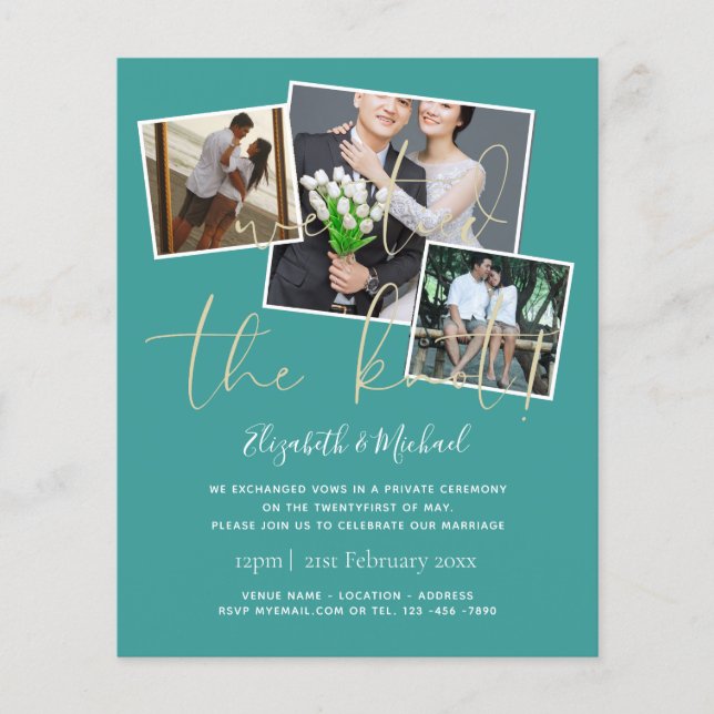 Wir haben die KNOT-Hochzeitsankündigung einberufen (Vorderseite)