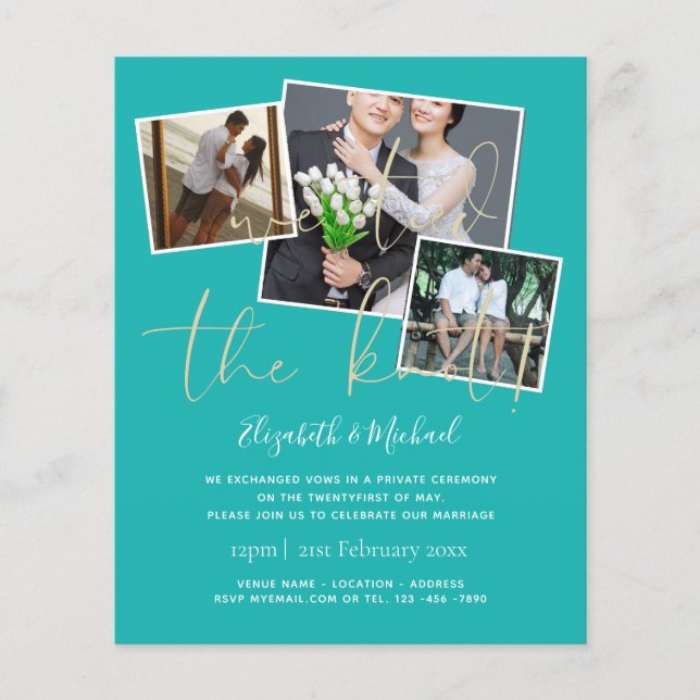 Wir haben die KNOT-Hochzeitsankündigung einberufen (Vorderseite)