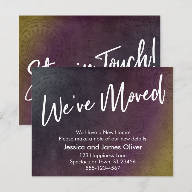 Wir haben die mehrfarbige Grunge Burst Grafikkarte Einladung (Vorne/Hinten)