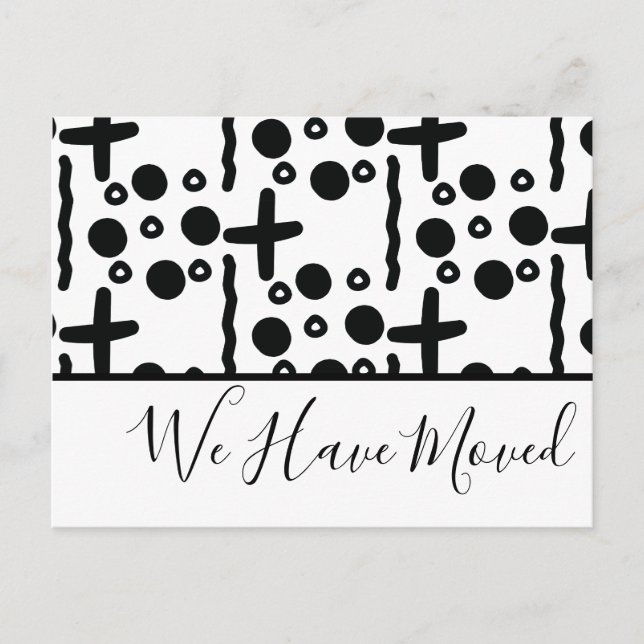 Wir haben die Minamilistische Abstrakte Stammeskar Postkarte (Vorderseite)