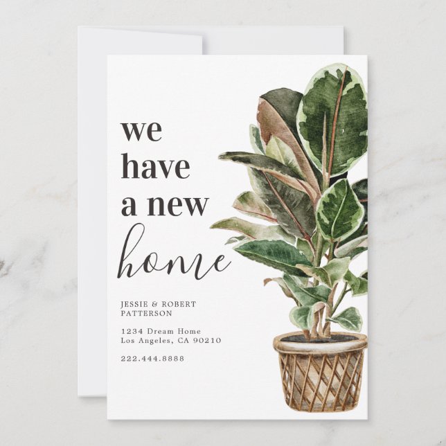 Wir haben die neue Adresse verschoben Ankündigung (Vorderseite)