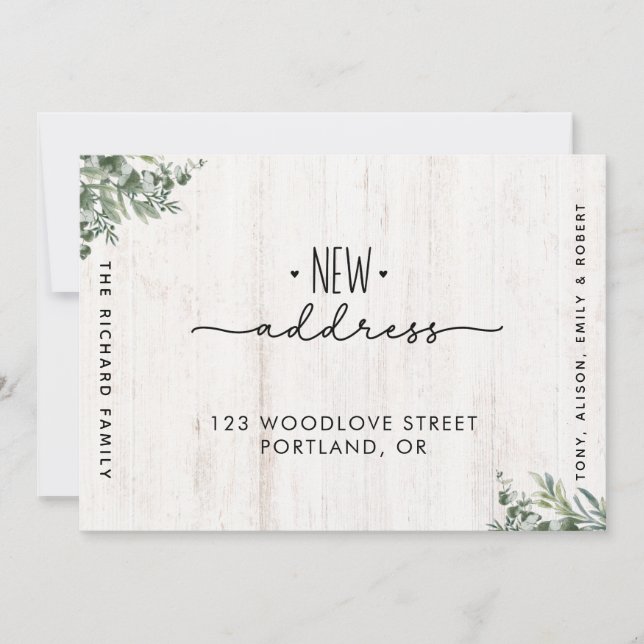 Wir haben die neue Ankündigung zur Adressverschieb (Vorderseite)