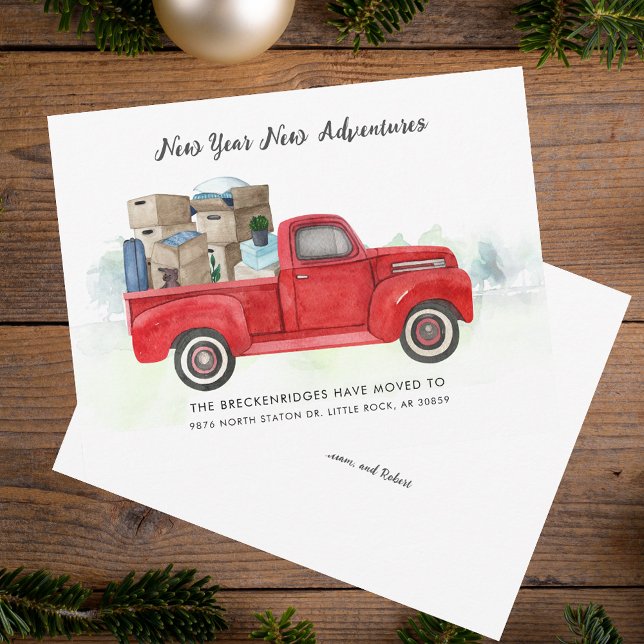 Wir haben die neue Ankündigungskarte für die Adres (We've Moved New Address Moving Announcement Card)