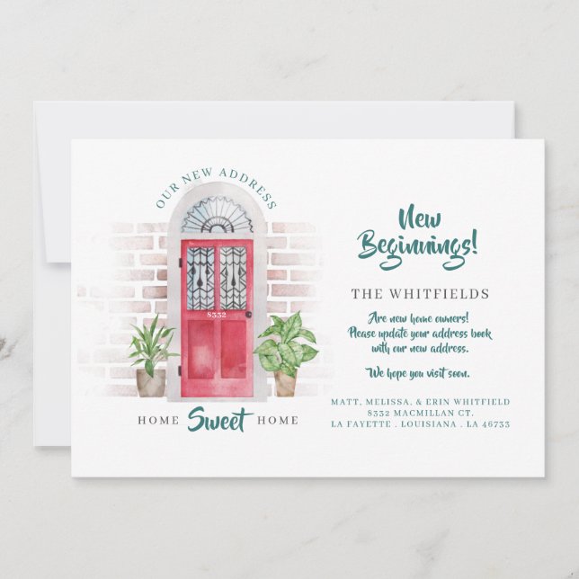 Wir haben die neue rote Wasserfarbentür für die Ad Ankündigung (Vorderseite)