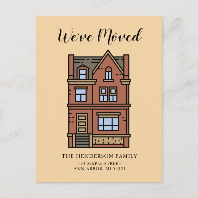 Wir haben die neue Zuhause Moving Ankündigung Post Postkarte (Vorderseite)