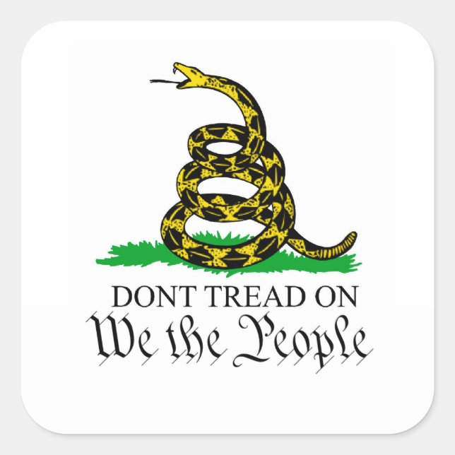 Wir haben die "People Gadsden Flag"-Sticker Quadratischer Aufkleber (Vorderseite)