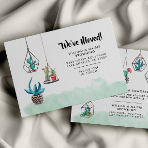 Wir haben die Pflanze der Aquarellbilder verschobe Mitteilungskarte