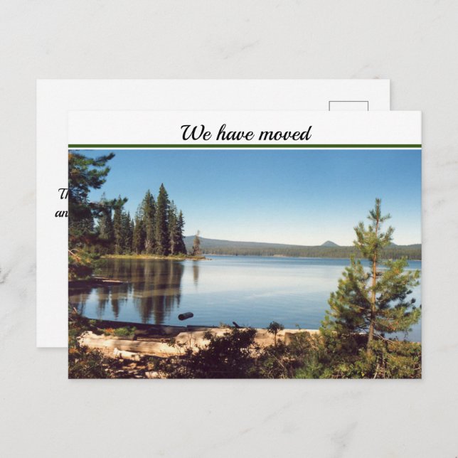 Wir haben die Postkarte verschoben (Vorne/Hinten)