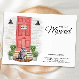 Wir haben die Red Door Cat Moving der Wasserfarben Ankündigung