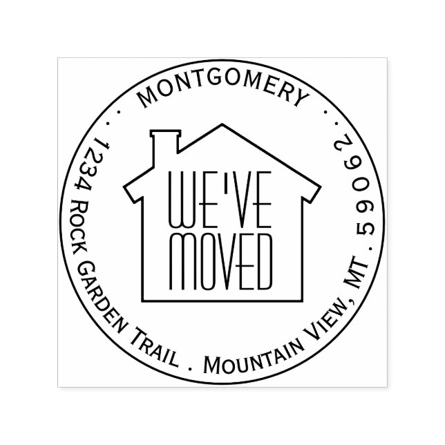 Wir haben die Rücksendeadresse für den Circle Name Permastempel (Design)