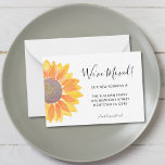 Wir haben die Sonnenblumen-Ankündigungskarte versc Mitteilungskarte<br><div class="desc">Bitte beachten Sie, dass diese Karte klein ist 3, 5" x 2, 5" und nicht zum Verschicken geeignet ist. Wenn Sie sie per E-Mail senden möchten, ändern Sie bitte die Größe auf 3, 5 x 5 oder höher. Diese moderne We've Moved Announcement Card ist mit einer wasserfarbenen gelben Sonnenblume dekoriert....</div>