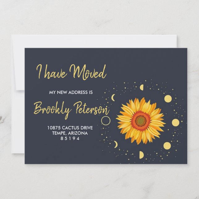 Wir haben die Sonnenuntergangssonne verschoben. Be Einladung (Vorderseite)