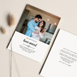 Wir haben die Umzugskarte der Foto-Familiendaten v Mitteilungskarte