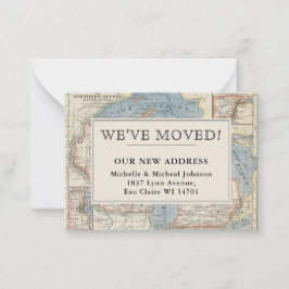 Wir haben die Vintage Karte Wisconsin Michigan Adr