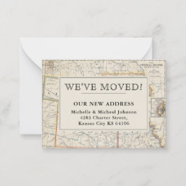 Wir haben die Vintage Kartenbewegung im mittleren Mitteilungskarte