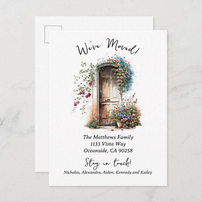 Wir haben die Wasserfarbe verschoben Ankündigungspostkarte (Vorne/Hinten)