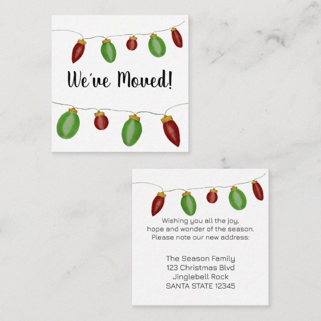 Wir haben die Weihnachtsbaumlichteinschlusskarte v Begleitkarte (Vorne/Hinten)