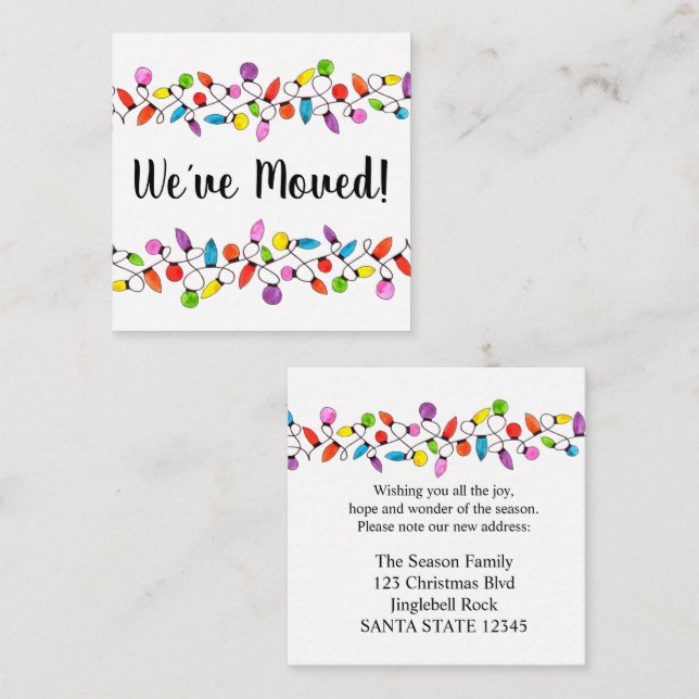 Wir haben die Weihnachtsbaumlichteinschlusskarte v Begleitkarte (Vorne/Hinten)