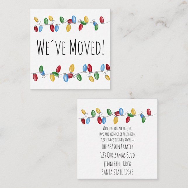 Wir haben die Weihnachtsbaumlichteinschlusskarte v Begleitkarte (Vorne/Hinten)