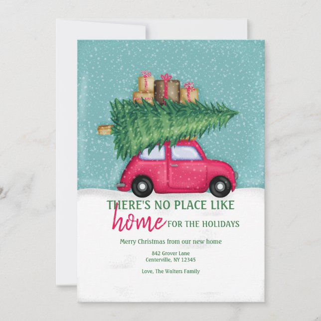 Wir haben die Weihnachtskarte verschoben Einladung (Vorderseite)