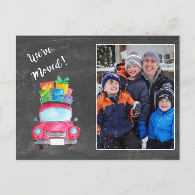 Wir haben die Weihnachtskartentafel in Aquarell ve Postkarte (Vorderseite)